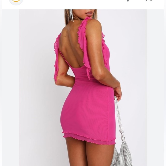 Womens Sexy, Pink Body-con Mini Dress. Size M - Picture 2 of 10